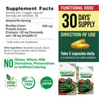 LABO Nutrition Brazilian Green Propolis Ultimate - Contains >7% or 28mg per Serving Artepillin C & >5% Flavonoids, for Immune & Brain Support, Natural, High Concentrate & Premium, 60 Veg Capsules