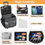 HODRANT Large Rolling Cleaning Caddy with Detachable Trolley & Lid