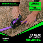 Rhino USA Retractable Ratchet Straps (2-Pack) - 1 Inch x 10 Feet (1,209lb Break Strength) - Auto Self Retracting Tie Down Straps for Truck, Cargo Trailer, Motorcycle, ATV, UTV - Purple