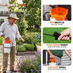 PetraTools HD101 Garden Pump Sprayer, 52-in Long Hose & 2 Nozzles, 1 Gallon
