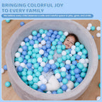 MoonxHome Ball Pit Balls for Toddlers & Dog, BPA Free Crush Proof Plastic Toy Balls for Ball Pit, Children's Pool Water Toys, Ideal Gift for Christmas Balls for Play Tent 2.15" 100pcs White&Green&Blue