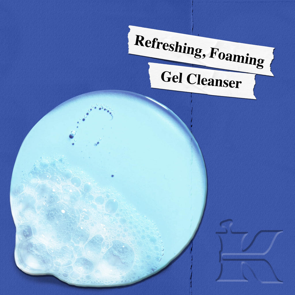 Kiehl's Facial Fuel Face Wash, Refreshing + Invigorating Men's Gel Cleanser, with Caffeine, Vitamin E and Menthol, Non-Drying Formula Moisturizes Skin, Great for Clogged Pores - 8.4 fl oz