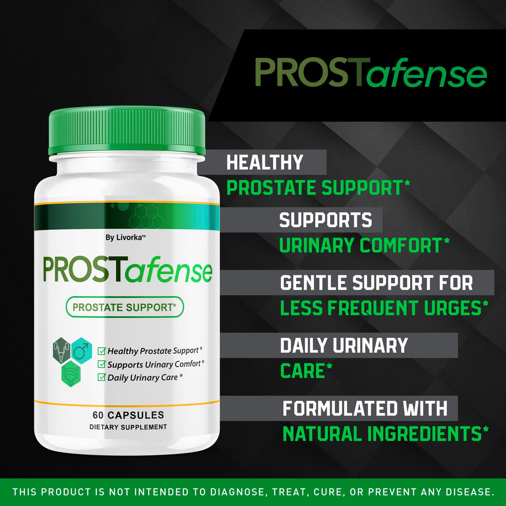LIVORKA Prostafense Health Supplements for Men Capsules - Official Prostafense Pills All Natural Support, Prostafence Maximum Strength Premium Formula for Daily Wellness, 60 Capsules for 1 Month