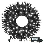 Connectable 100LED 42Ft 13Modes Christmas String Lights Indoor Outdoor | Extendable Green Wire Cool White Christmas Tree Lights with Timer | Twinkle Fairy Light Plug in for Xmas Tree(Cool White)