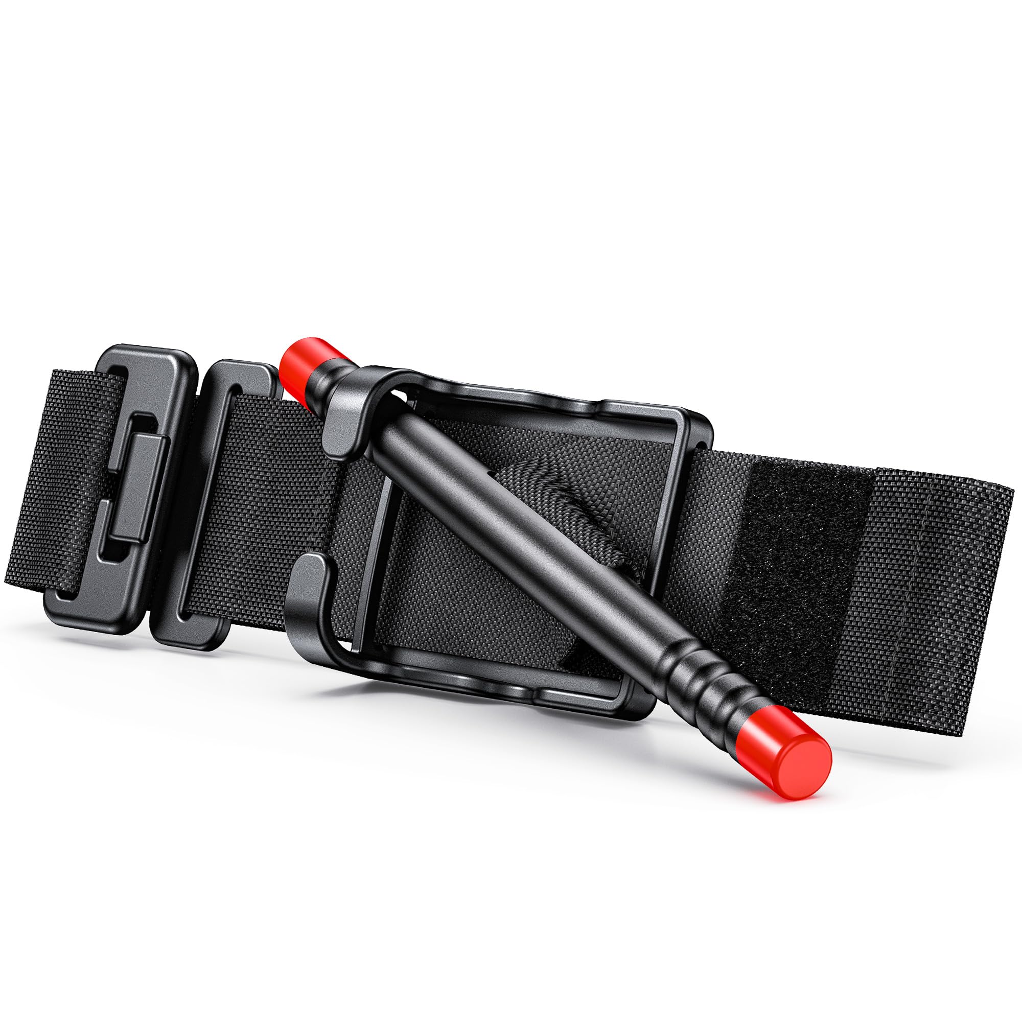 Qen Tourniquet for Severe Bleeding Control, Gear for First Aid Kits and Tourniquet Kits, Suitable for Emergencies, One-Handed Operation (Red)