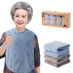 RAXIFU 4 Pack Adult Bibs for Men and Women, Adult Bibs for Elderly,Towel bib for Special Needs Adults