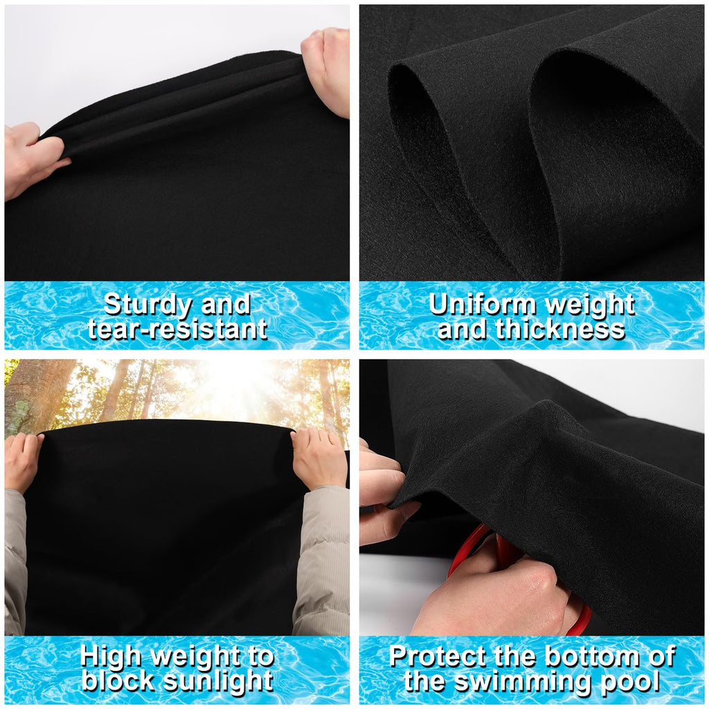 VICAMB 12ft Heavy Duty Round Pool Liner Pad for Above Ground Pool,Pool Ground Mat Under Pool Pad,Pool Bottom Liner Protector to Prevent Puncture and Extend Liner Life