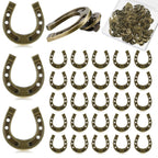 Yinkin 50 Pcs Western Lapel Pin for Cowgirl Cowboy,Horseshoe,Bronze