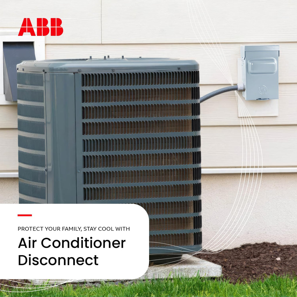 ABB TF30RCP • Weatherproof Fused AC Disconnect Switch • AC Disconnect 30A 240V • 1 Phase N3R • Horsepower Rated • 10kAIC