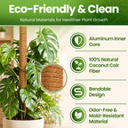 2 Pack 63'' Bendable Moss Pole Monstera Plant Support for Large Climbing Indoor Plants - Stakes for Potted Climbers - Tall Sticks Indoor Trellis for Houseplants - Accessories for Monstera Pot