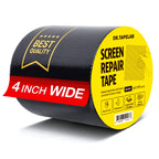 DR.TAPELAB, Black Window Screen Repair Tape, 4 in X 15 FT, Screen Repair Kit for Windows or Doors, Strong Adhesive Patch Kit Fiberglass Mesh Tape