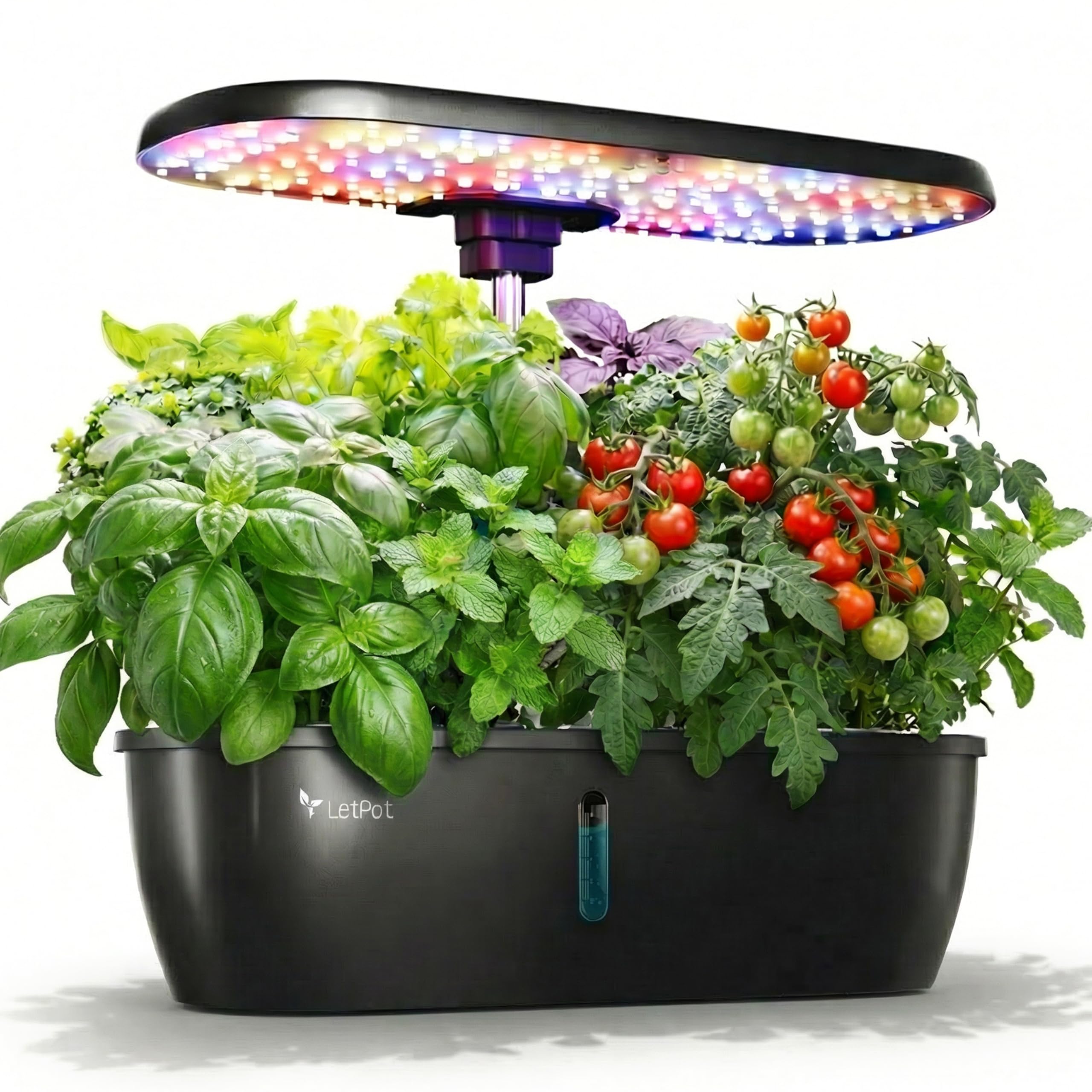 LETPOT Hydroponics Growing System, 12 Pods Indoor Herb Garden Kit with 24W LED Grow Light, 5.5L Water Tank & 16" Adjustable Height, Smart Indoor Gardening System for Kitchen, Home & Gift