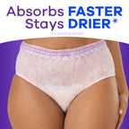 Always Discreet Adult Incontinence Underwear for Women and Postpartum Underwear, Large, Up to 100% Bladder Leak Protection, 28 Count
