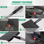 Suchtale Flat Shovel, 11-Inch Floor Scraper, Long Handle Weed Scraper