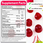 VitaUp Beet Root Gummies – Beetroot Supplement with CoQ10, Grape Seed, Vitamin C, B12 & B3 – Nitric Oxide Gummies for Circulation Support – Beet Supplement for Energy & Immune Support – 60 Beets Chews