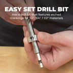 Kreg KPHA308 Easy-Set Pocket Hole Drill Bit with Stop Collar & Gauge/Hex Wrench