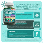 Sea Moss Gummies | Clinically Tested - Black Seed Oil Ashwagandha Elderberry Burdock Root Chlorella Manuka Honey - Vegan Irish Sea Moss Gummy Vitamins for Adults Kids Men Women - Green Apple Flavor