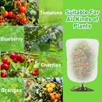 Evoio Bird Netting for Garden Blueberry Bushes Fruit Tree Netting Cover Plant Protection Mesh Bags with Drawstring, 4 Pack 4.6 x 5.9 ft Shrubs Bush Tomato Strawberry Berry Barrier Protectors Net
