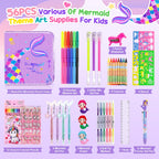 MAIGOZON 56 Pcs Scented Markers Art Supplies for Kids 4-8, Mermaid Toy Gift