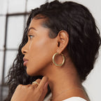 PAVOI Chunky Huggie Earrings, 925 Silver, Yellow Gold, Size 40 Millimeters