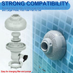 12355 Large Inlet Air Nozzle Compatible with Intex 1900-2450gph Pumps, Pool Inlet Air Nozzle for Intex 18' and Larger Pools, Strainer Grid Nozzle Kit Replacement Parts - 1 Pack