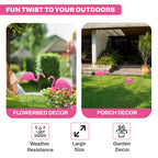 4E's Novelty 2 Pink Flamingos Yard Decorations - Extra Large 24" Flamingos Yard Ornaments - Pink Flamingos for Yard Sculptures & Statues - Lawn Flamingos Outdoor Garden Decor, Weather Resistant