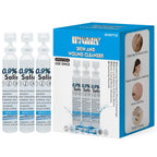 HTLARY Sterile Saline Solution, 20-Pack Skin and Wound Cleanser, 0.9% Sodium Chloride Wound Wash & Nasal Rinse