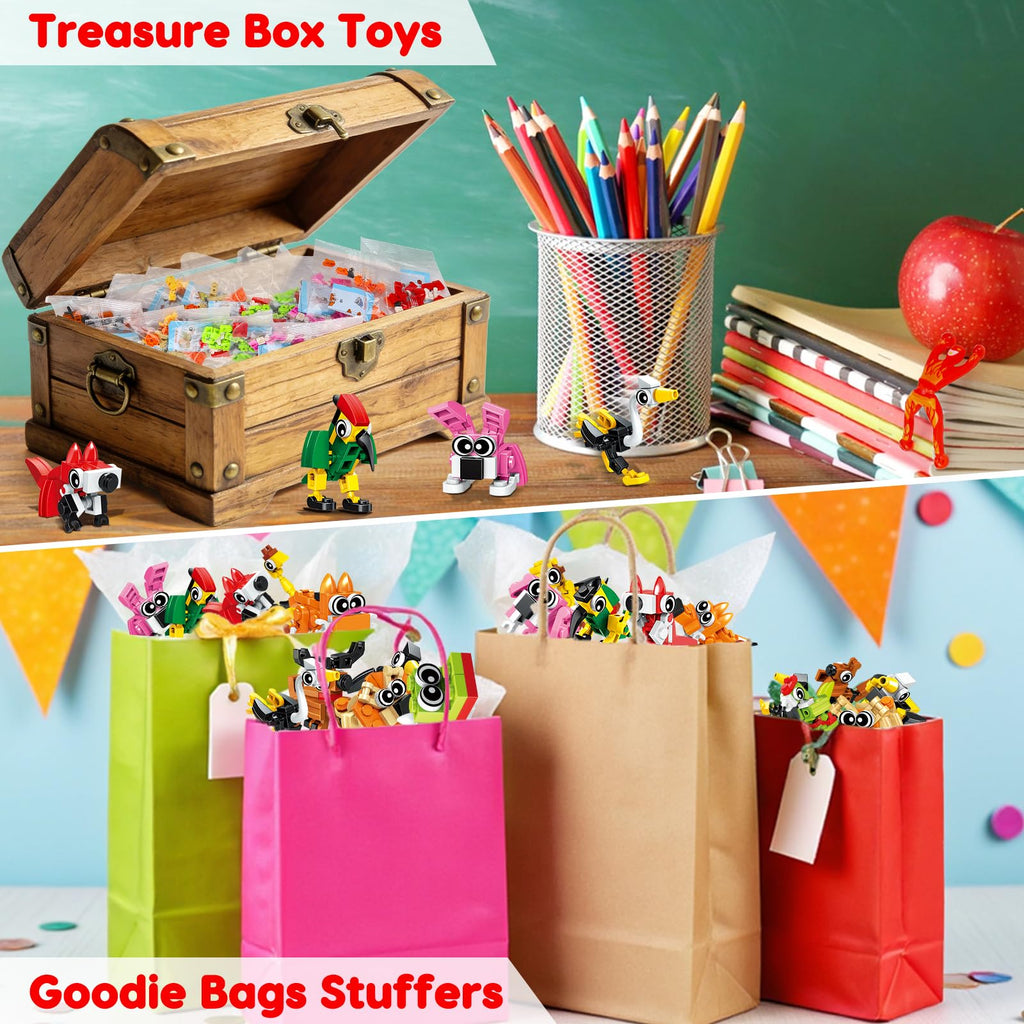 20PCS Mini Animal Building Blocks Birthday Party Favors for Kids 4-8 8-12