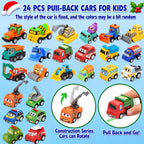 HozHoy Advent Calendar 2026 Kids Boys, 24 Days Toy Cars for Christmas, Blue