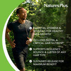 NaturesPlus Ultra Hair - 60 Sustained Release Tablets - Supports Healthy Hair Growth - for Men & Women - Gluten Free - 30 Total Servings