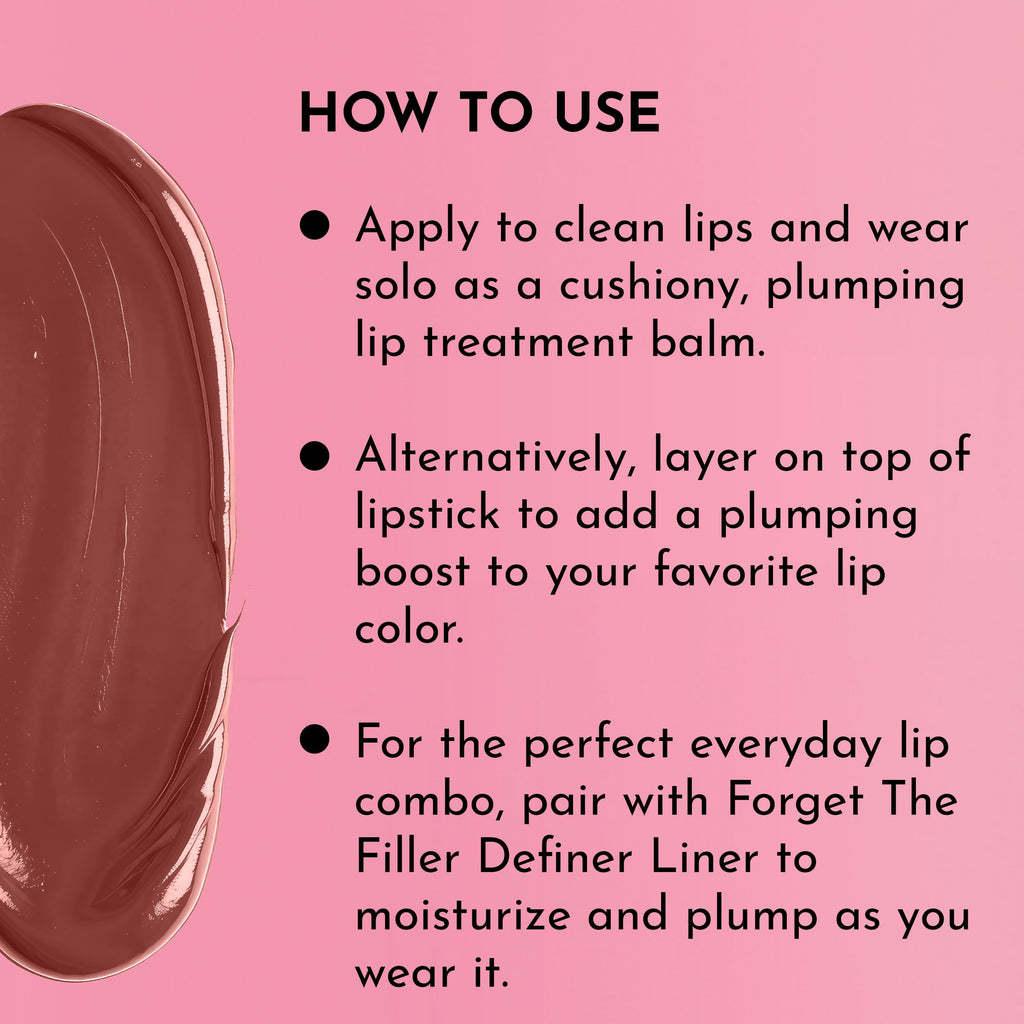Lawless Forget the Filler Lip Plumping Line Smoothing Tinted Balm - Sweetie - Premium Tinted Lip Balm with Natural Ingredients to Plump and Smooth Lips for a Firmer, Fuller Look - 0.09 oz