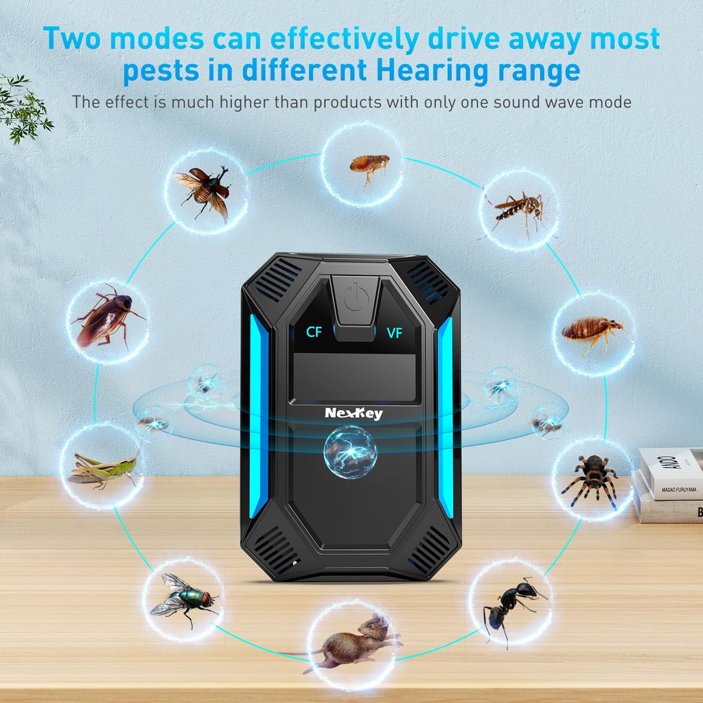 2026 New Upgraded Model Ultrasonic Pest & Insect Repeller, Ultrasonic Repellent for Roach, Rodent, Mouse, Bugs, Mosquito, Mice, Spider, Ant,Electronic Plug in Pest Control,2 Mode Switching,6 Packs
