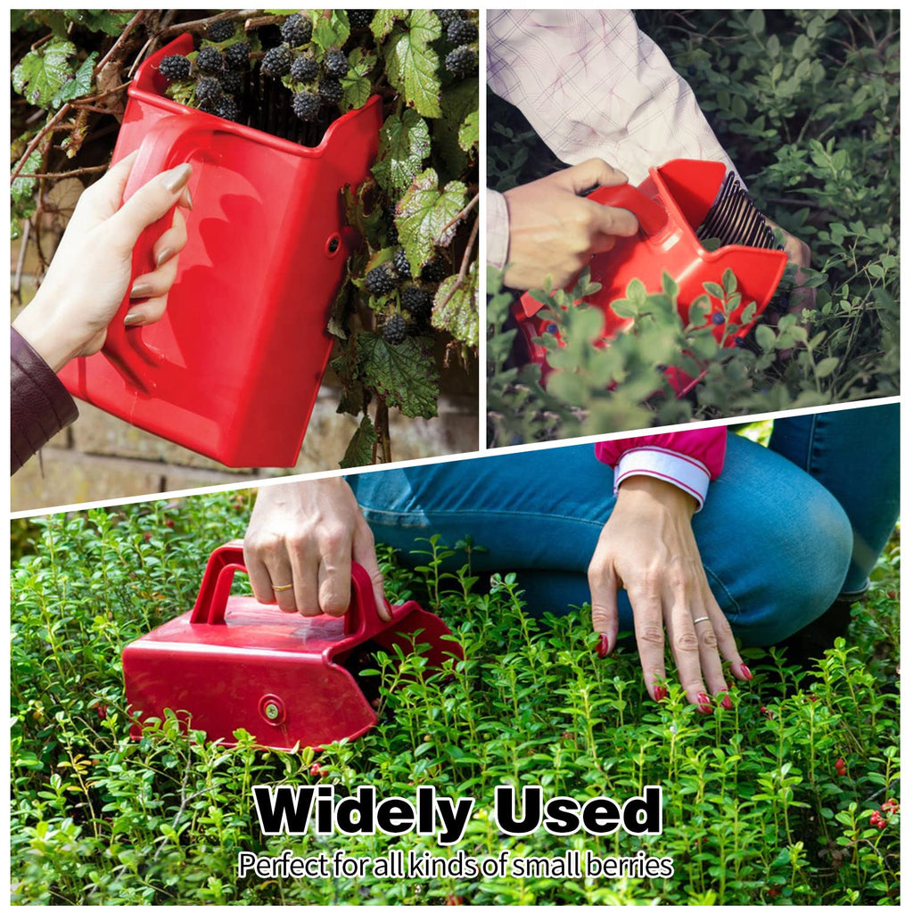 2 Pack Berry Pickers, with Metallic Comb and Ergonomic Handle