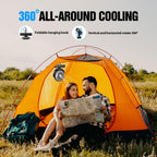 AMACOOL Portable Camping Fan with LED Lantern- 40H Work Time Rechargeable
