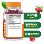 Lifeable Zinc for Kids | 25mg | Great Tasting Natural Flavored Zinc Gummies | Gluten Free Vegetarian Non GMO Zinc Supplements | Kids Zinc for Immune Support | 90 Gummies