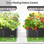 Dryades Indoor Garden 10 Pods Hydroponics Growing System w/LED Grow Light