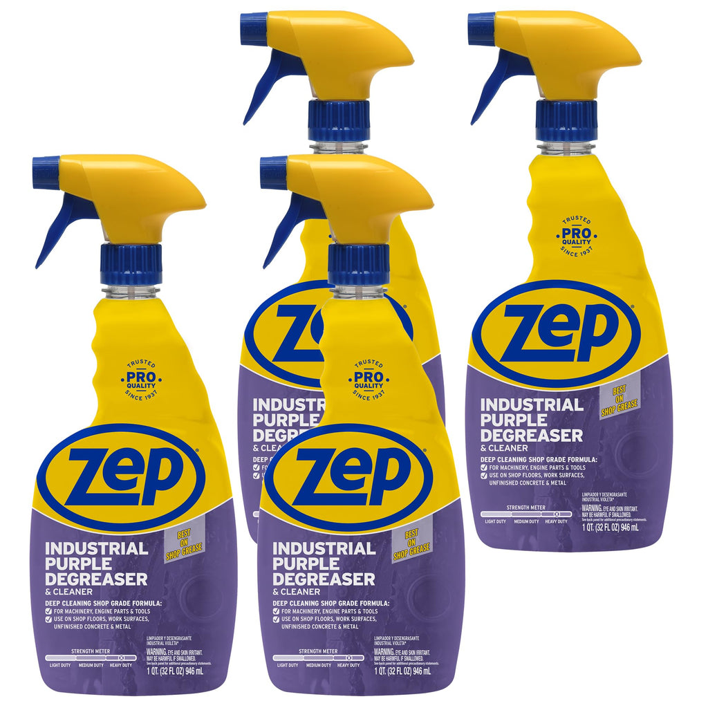 Zep Industrial Purple Cleaner and Degreaser Concentrate - 32 Ounce (Case of 4) R42310 - Easy to Rinse Formula
