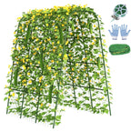 Cucumber Trellis 16mm for Raised Bed 48" L x 64" H, U-Shape Heavy-Duty Metal Garden Trellis for Climbing Plants Outdoor, Vegetable Arch Support Frame for Tomato Pea Zucchini Grape Flowers Vines