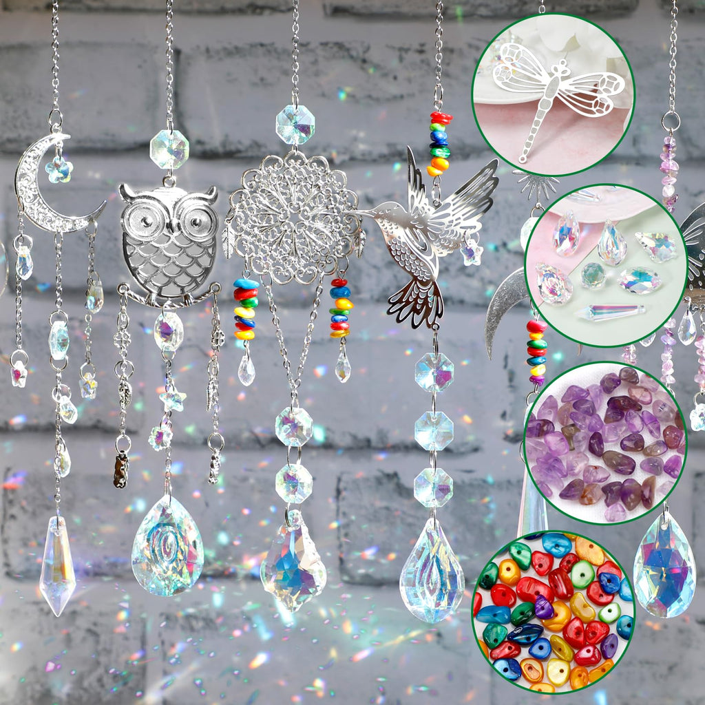 DIY Suncatcher Kit 460pcs Sun Catchers Supplies Arts and Crafts for Adults