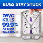 Zevo Flying Insect Trap Official Refill Cartridges - Fits Zevo Trap and MAX Indoor Fly Trap, Trap+Lock Technology Fly Trap Refill for Gnats, House Flies & Fruit Flies (8 Official Refill Cartridges)