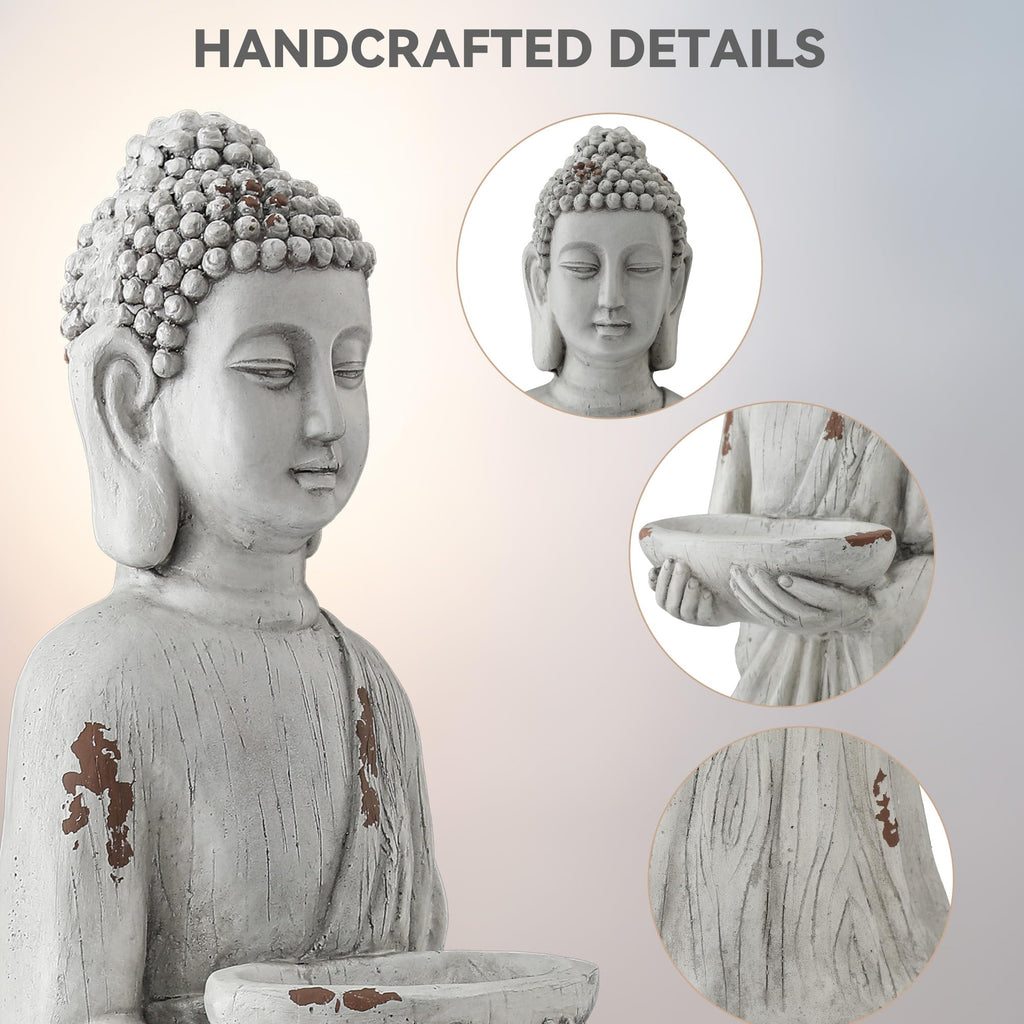 Ultym 42" Buddha Outdoor Statue with Birdfeeder, Extra-Large Buddha Figures