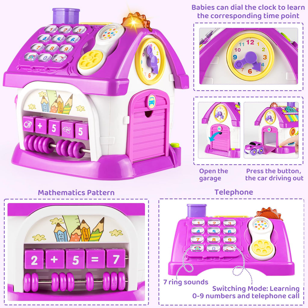 Toddler Toys for 1 Year Old Girl Gifts: 8 in 1 Multi-Functional Learning Baby Musical House for 1 2 3 Yr Old Girl and Boy Birthday Gifts, Educational Baby Toys 6-12, 12-18 Months