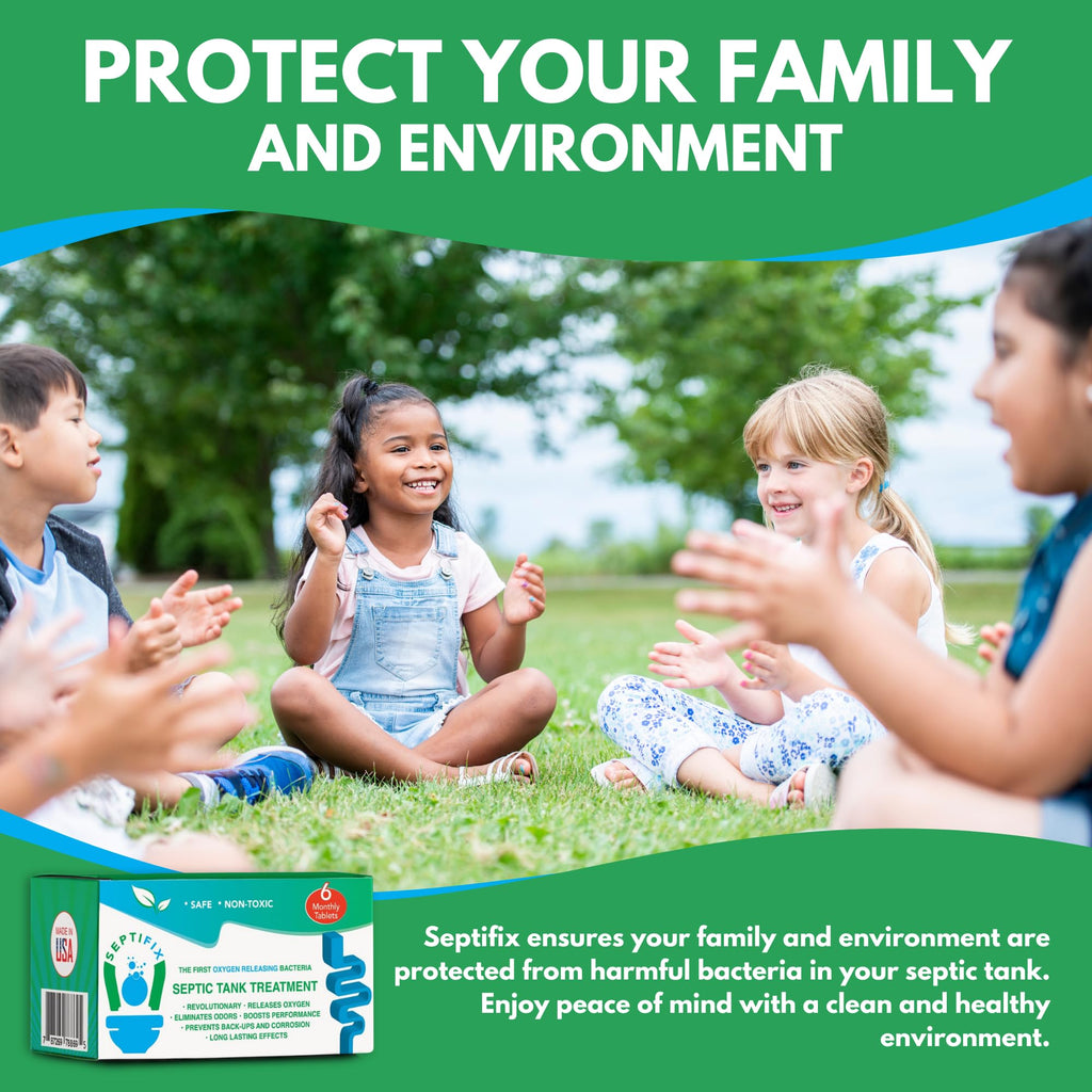 SEPTIFIX Septic Tank Treatment Tabs - Live Aerobic Bacteria Tablets For Your Septic Tank