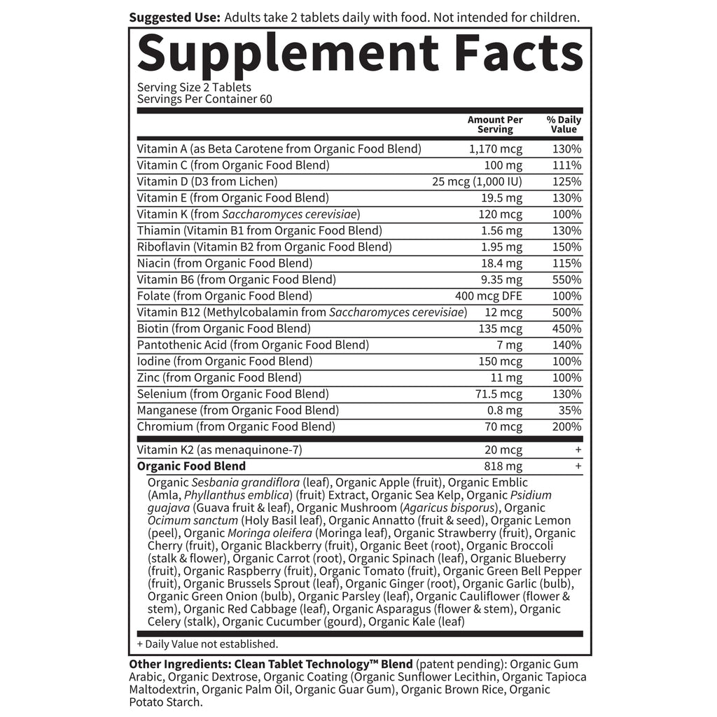 Garden of Life Organics Whole Food Multivitamin for Men,120 Tablets,Vegan Mens Vitamins and Minerals for Health and Well-Being,Certified Organic Vegan Multi,(Pack of 2)