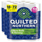 Quilted Northern Ultra Soft & Strong Toilet Paper, 18 Mega Rolls = 72 Regular Rolls, 4X Stronger*, Premium Soft Toilet Tissue
