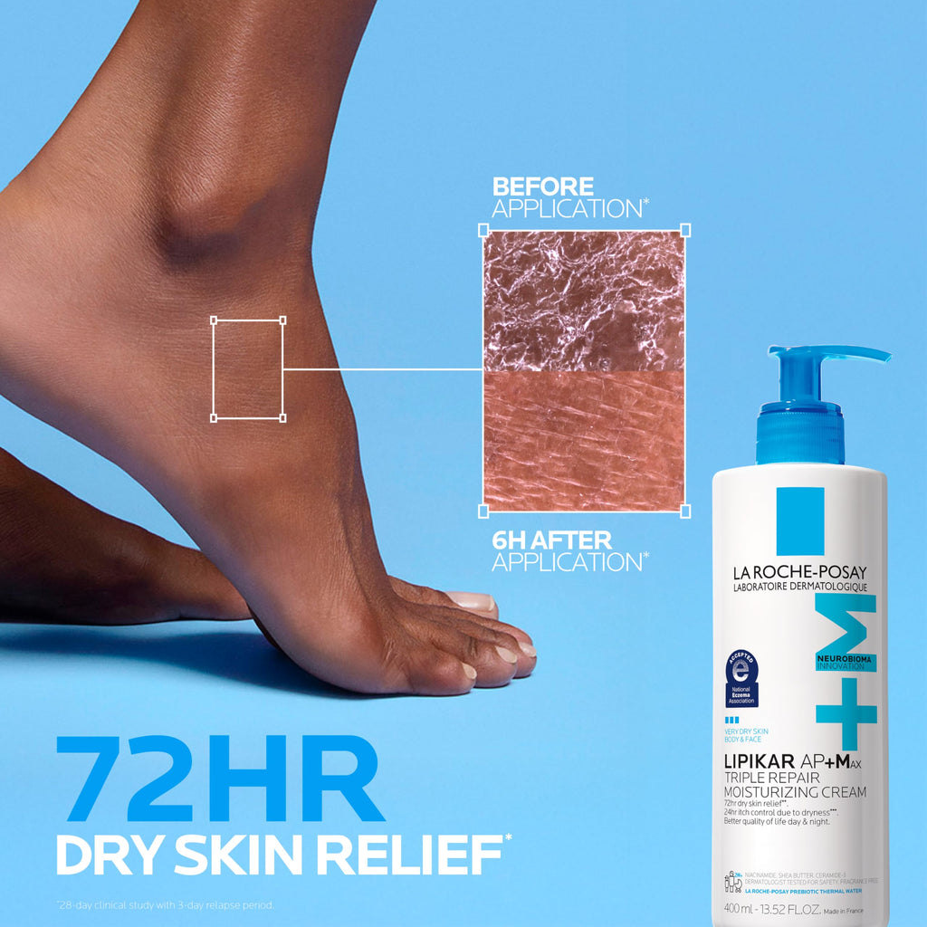 La Roche-Posay Lipikar AP+MAX Triple Repair Body Cream for Dry Skin 16.07oz