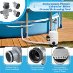 Saillong Dual Split Hose Plunger Valve Pool Part & 2 Hose Conversion Adapter B Kit Compatible with Intex Pool, Shut Off Valve with 1.25" to 1.5" Hose Adapter for Above Ground Pool and Pool Pump