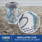 Dixie To Go Disposable Coffee Cups With Lids, 12 oz Paper Cups, 156 Ct