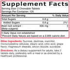 Bronson Beet Root Chewables, Grape Flavored - Extra Strength Per Serving Circulation Support Heart Health & Stamina, Non-GMO, 250 Vegetarian Grape Flavored Chewable Tablets