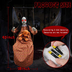 Scary Halloween Decorations Outdoor, 45-Inch Hanging Swinging Doll Girl